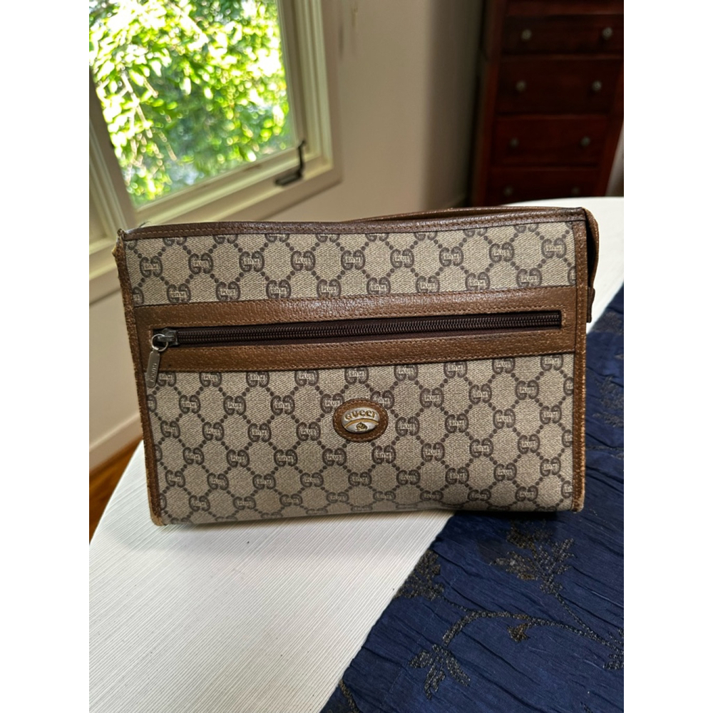 Gucci Plus Beige Brown Vintage Clutch Bag - Picture 4 of 16